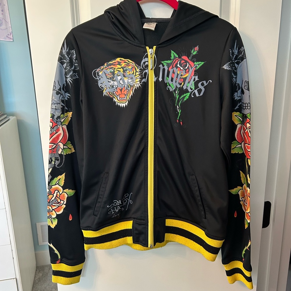 RARE! Vintage Y2K Ed Hardy Graphic Hoodie